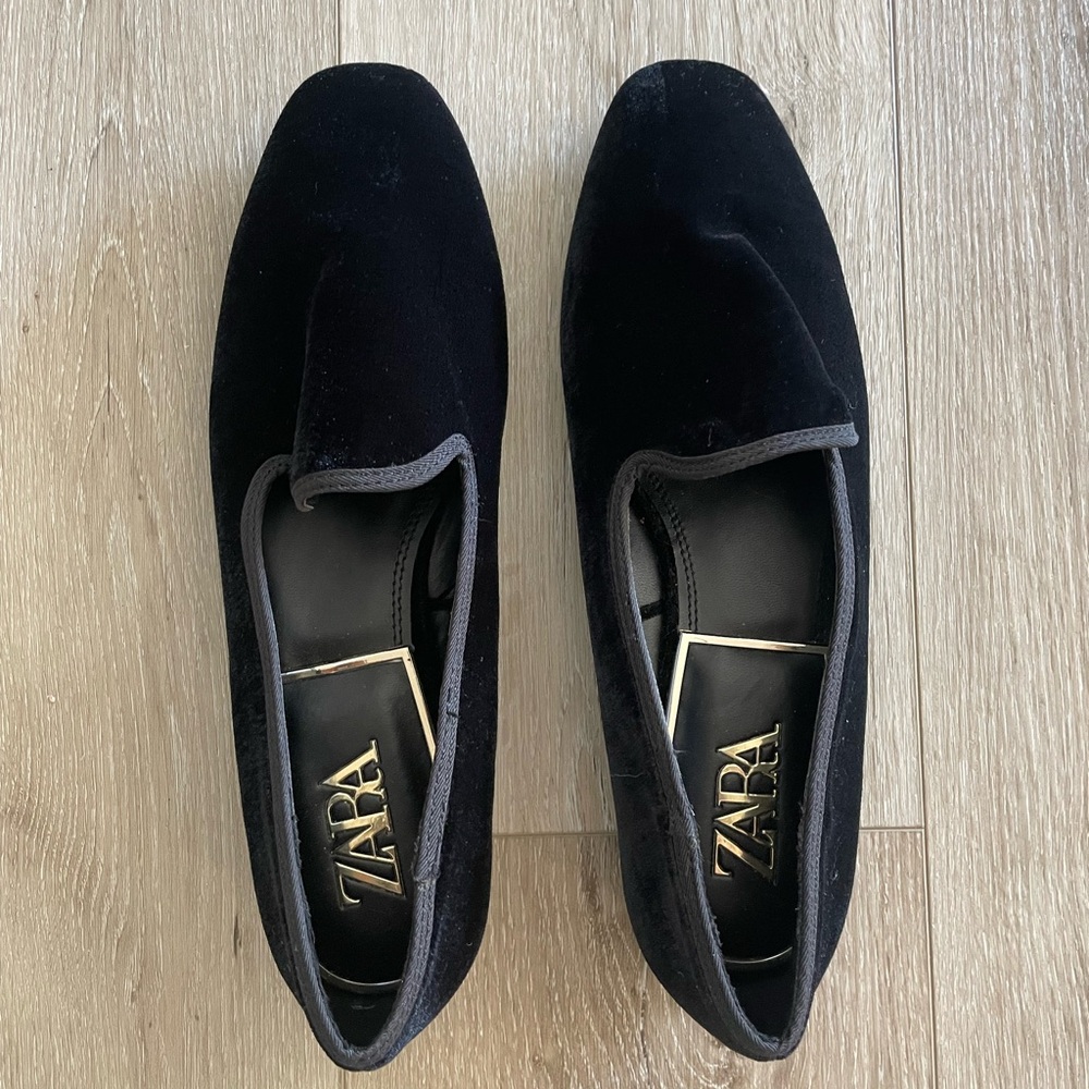 Zara black loafers